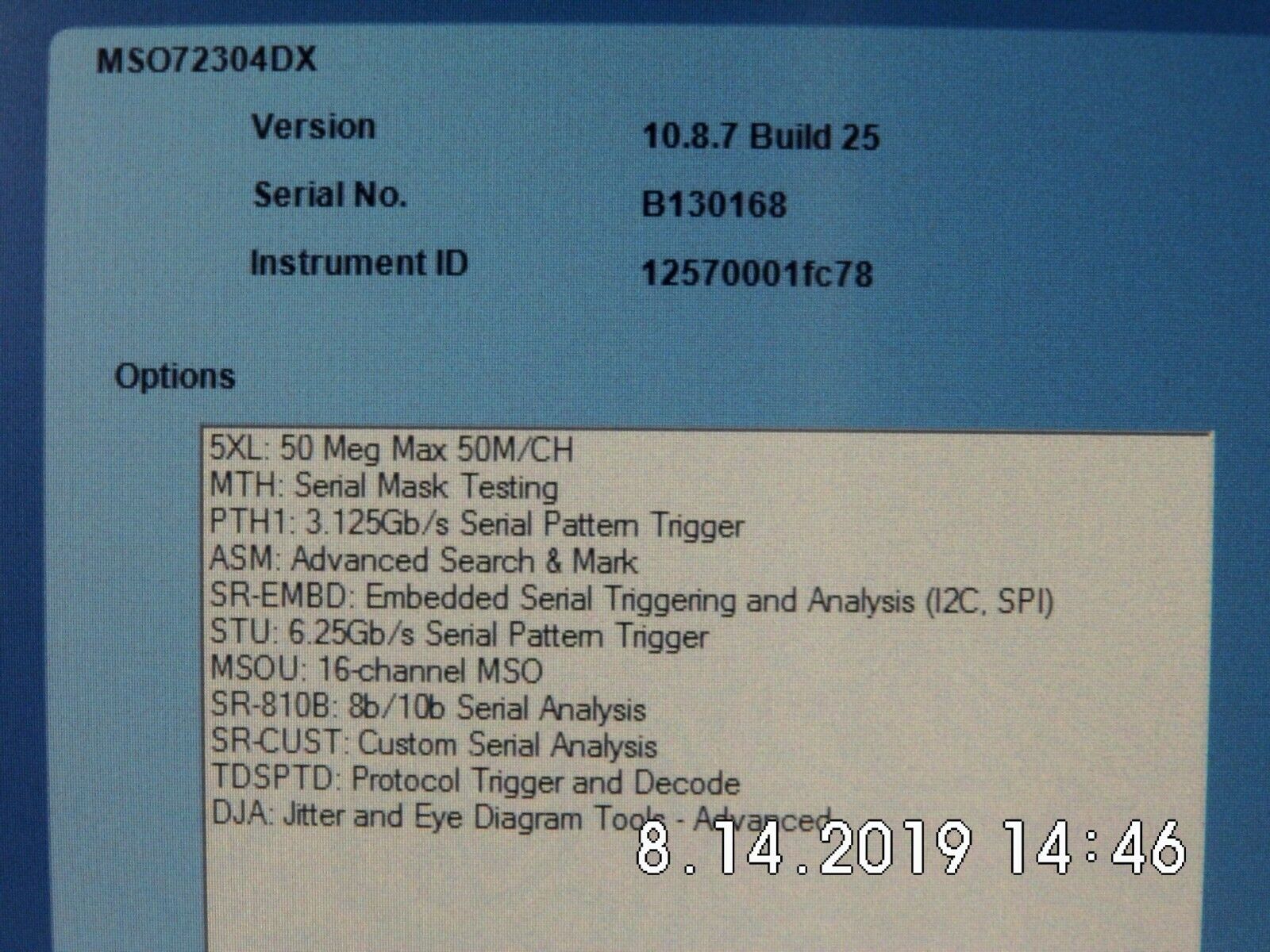 Tektronix MSO72304DX 23GHz, 100Gs/s, 4+16 Ch., mso oscilloscope,CAL Tektronix MSO72304DX 23GHz, 100Gs/s, 4+16 Ch., mso oscilloscope,CAL